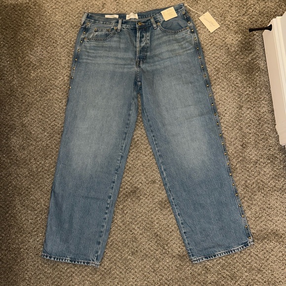 Target Women’s Mid-Rise Studded 90’s Baggy Jeans - Picture 3 of 6